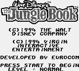 Jungle Book Title Screen